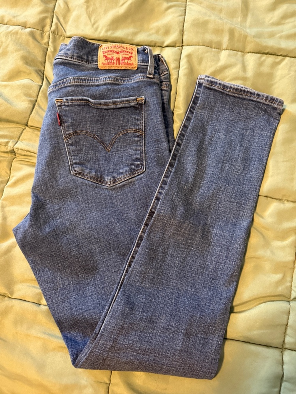 Levi's Medium Blue Straight Jeans with Red Tab